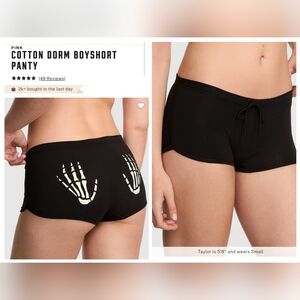 PINK Victoria's Secret Cotton Dorm Boyshort Panty Shorts HALLOWEEN XLARGE